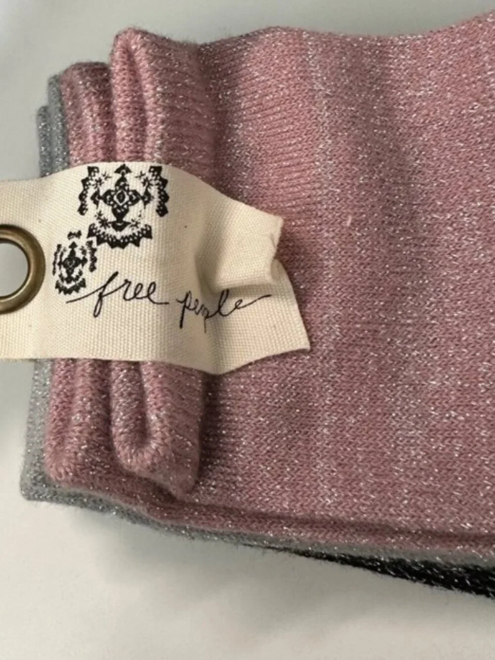 Free People Lurex Glitter Crew Sock 3 Pack